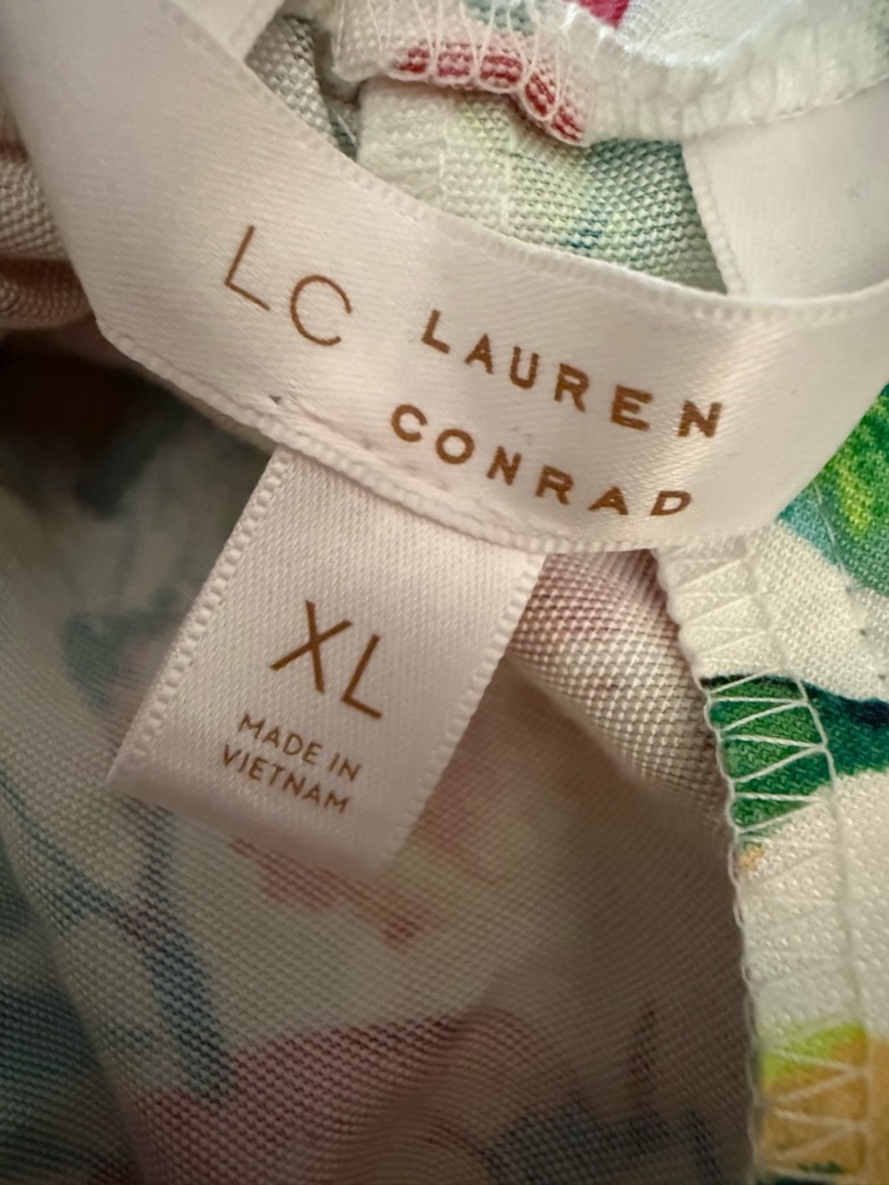 LC Lauren Conrad Fruit Print High Waisted Shorts XL Resort Cottagecore Feminine - Picture 4 of 6